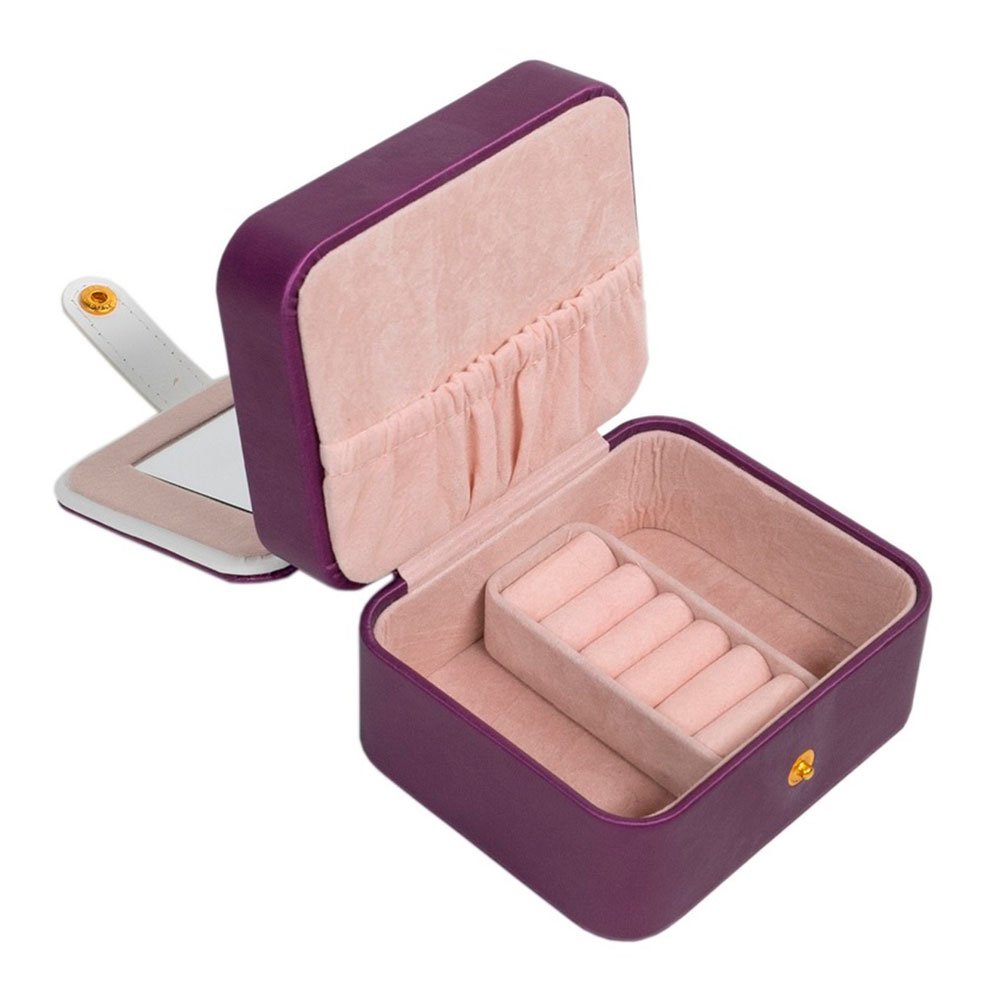 Шкатулка для ювелирных украшений из искусственной кожи, 10.8х9х6.6 см